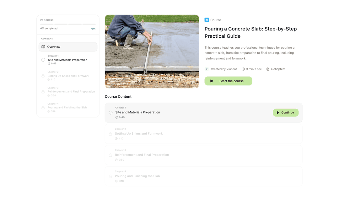 Automated e-learning